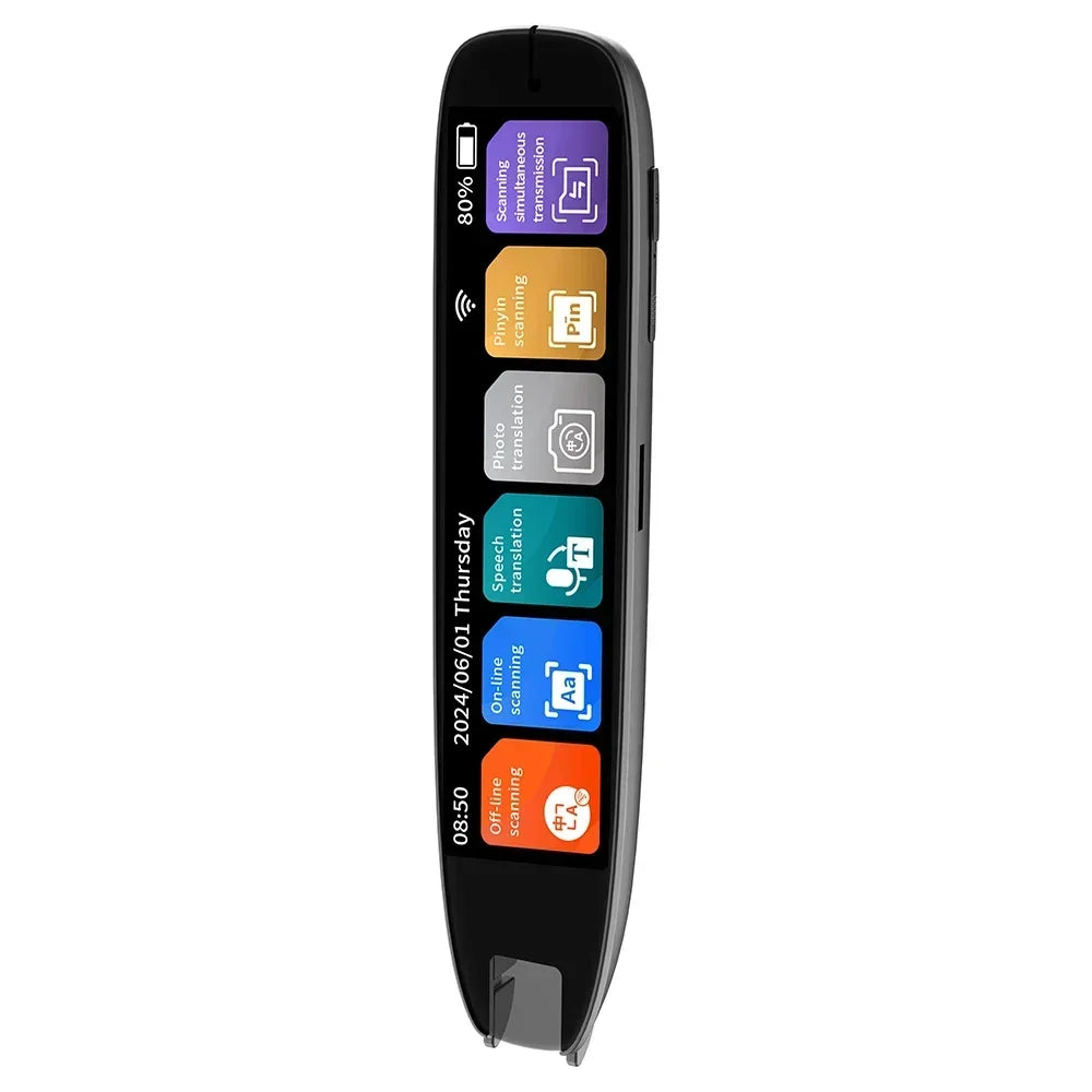 XIKCU S65 Pro Smart Voice Translator 142 Languages WIFI Scan Translation Pen Scanning Translation Pen For Business Travel Abroad